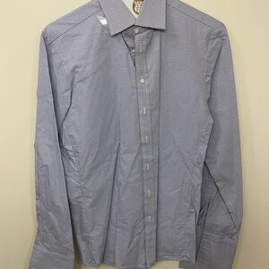 Thomas Pink Blue Checkered Dress Shirt